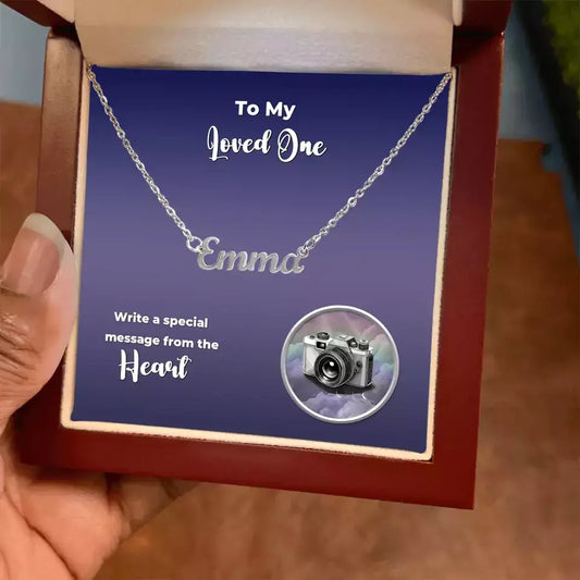 Personalized Name Necklace - Custom Message CardMore Than Charms
