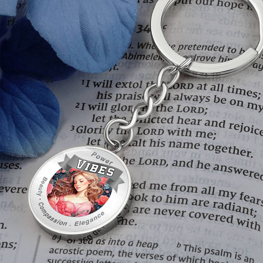 Power Vibes Charm Keychain - Graceful Beauty|more-than-charms-888.myshopify.com