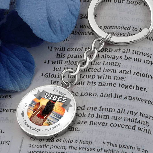 Power Vibes Charm Keychain - Ocean Champion|more-than-charms-888.myshopify.com
