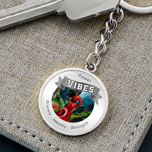Power Vibes Charm Keychain - Dragon Warrior - This Luxury Charm Keychain is more than just a keyring — it’s an empowering expression of your dreams, intentions, and personal energy.Featuring an original design with meaningful affirmations, symbols, or ima