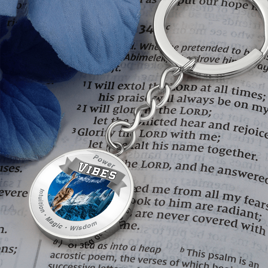 Power Vibes Charm Keychain - Majestic Ice Queen - This Luxury Charm Keychain is more than just a keyring — it’s an empowering expression of your dreams, intentions, and personal energy.Featuring an original design with meaningful affirmations, symbols, or
