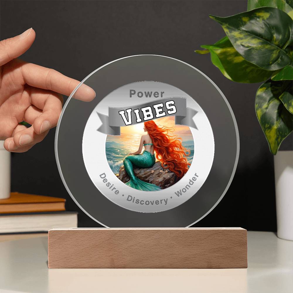 Power Vibes USB LED Light - Ocean Dreamer - This Radiant LED Night Light is more than just a decorative accent — it’s a glowing reflection of your journey, dreams, and intentions. Thoughtfully designed to inspire, it features powerful affirmations, sacred