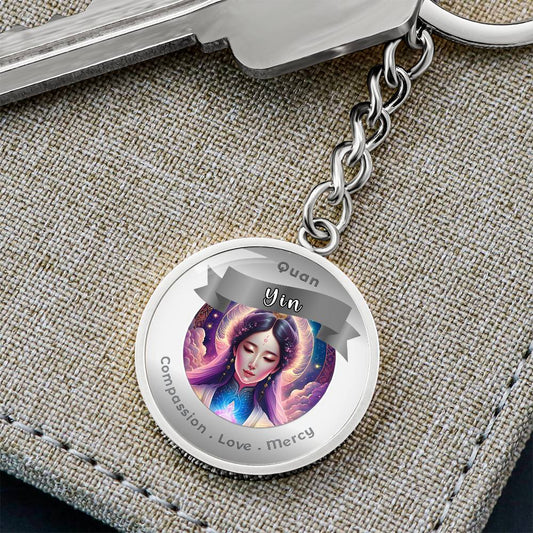 Quan Yin - Charm Keychain for Compassion Love Mercy ShineOn Fulfillment