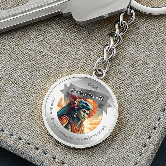 Quetzalcoatl- Charm Keychain For Creation Enlightenment Transformation ShineOn Fulfillment