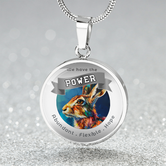 Rabbit - Power Animal Charm Necklace - Abundant Flexible Hope ShineOn Fulfillment