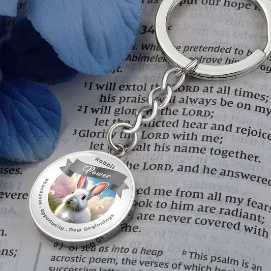Rabbit Spirit Animal Charm Keychain - This Luxury Charm Keychain is more than just a keyring — it’s an empowering expression of your dreams, intentions, and personal energy.Featuring an original design with meaningful affirmations, symbols, or imagery, ea