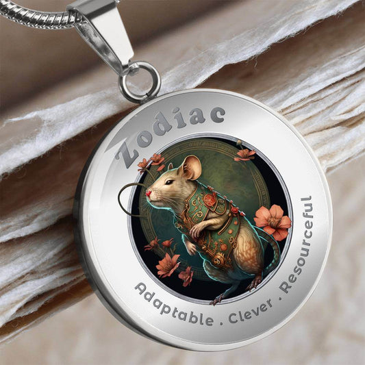 Rat - Chinese Zodiac - Charm Necklace ShineOn Fulfillment