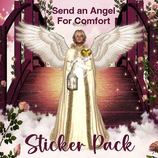 Sending You An Angel For Comfort: iMessage Sticker Pack - Have you ever been lost for words when someone is experiencing a loss or grief? Download Today: Send an Angel wish of comfort with iMessages to someone you care about with “Angel Messages-Comfort S