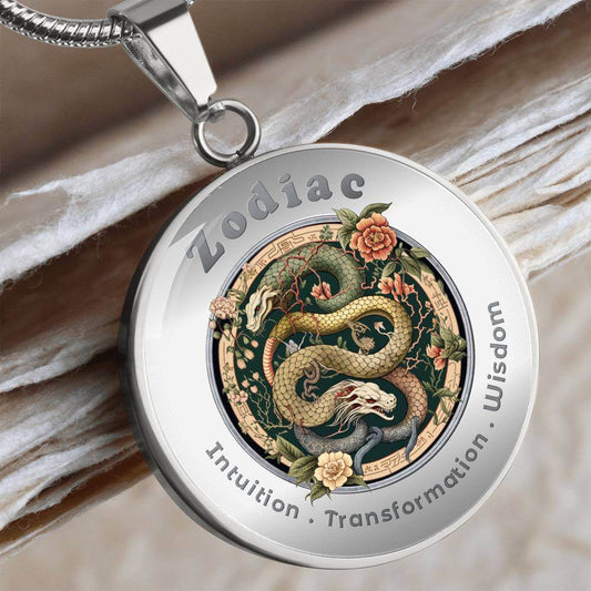 Snake - Chinese Zodiac - Charm Necklace - Luxury Affirmation Necklace – Elevate your everyday with the Luxury Affirmation Pendant. Crafted with precision and intention, this elegant accessory features uplifting affirmations to connect you with your higher