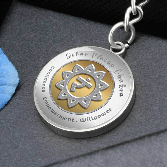 Solar Plexus Chakra - Confidence Empowerment Willpower - Charm Keychain - This Luxury Charm Keychain is more than just a keyring — it’s an empowering expression of your dreams, intentions, and personal energy.Featuring an original design with meaningful a