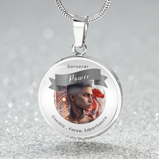Sorcerer - RPG Fantasy Charm Necklace ShineOn Fulfillment