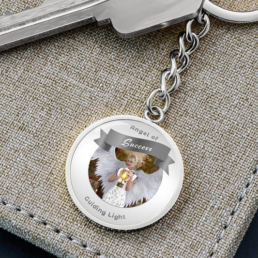 Success - Guardian Angel Charm Keychain - This Luxury Charm Keychain is more than just a keyring — it’s an empowering expression of your dreams, intentions, and personal energy.Featuring an original design with meaningful affirmations, symbols, or imagery