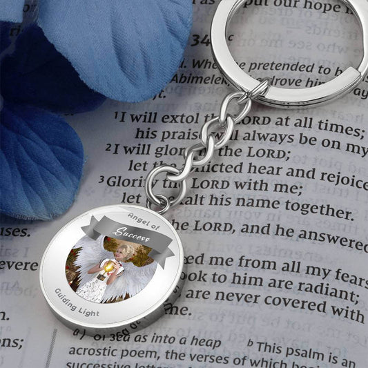 Success - Guardian Angel Charm Keychain - This Luxury Charm Keychain is more than just a keyring — it’s an empowering expression of your dreams, intentions, and personal energy.Featuring an original design with meaningful affirmations, symbols, or imagery