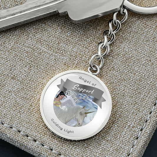 Support - Guardian Angel Charm Keychain ShineOn Fulfillment