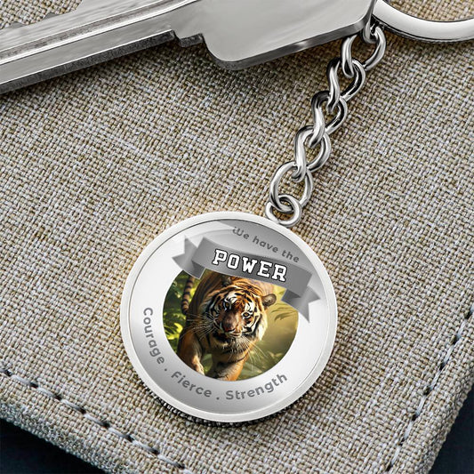 Tiger - Power Animal Charm Keychain ShineOn Fulfillment