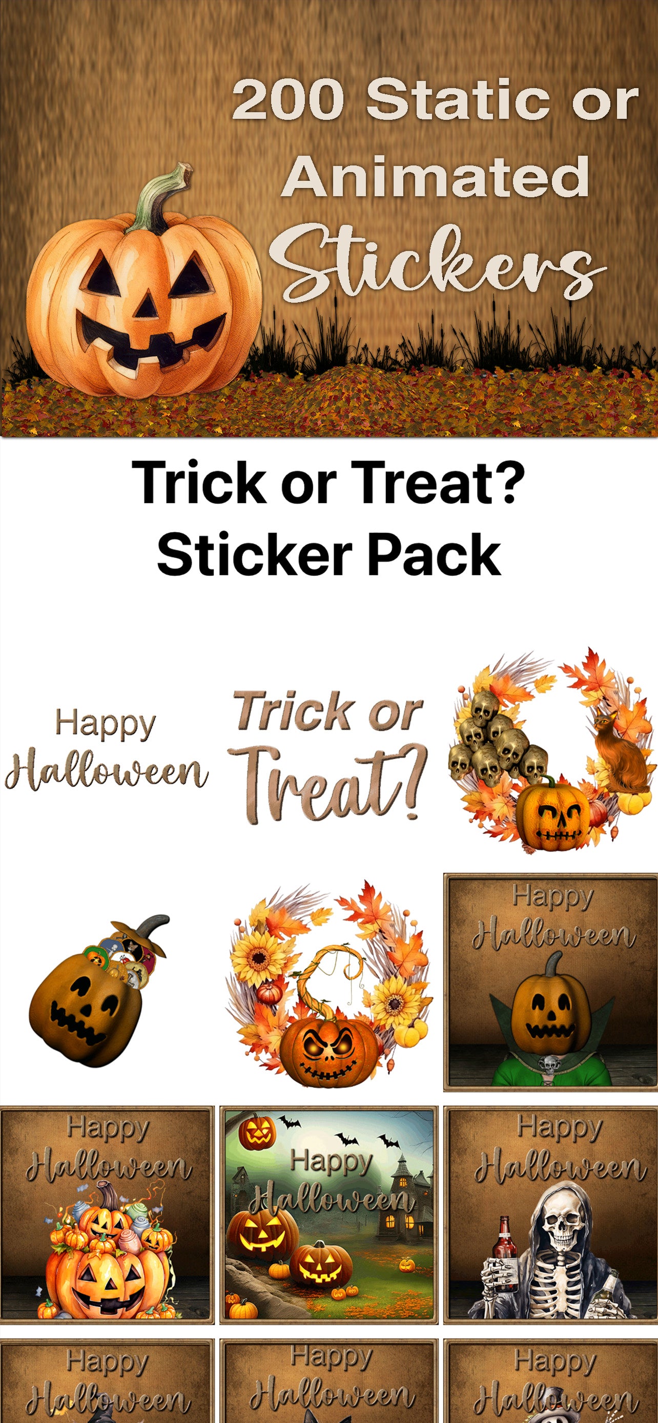 Trick or Treat? Stickers For iMessage - Download For FREE More Than Charms Digital