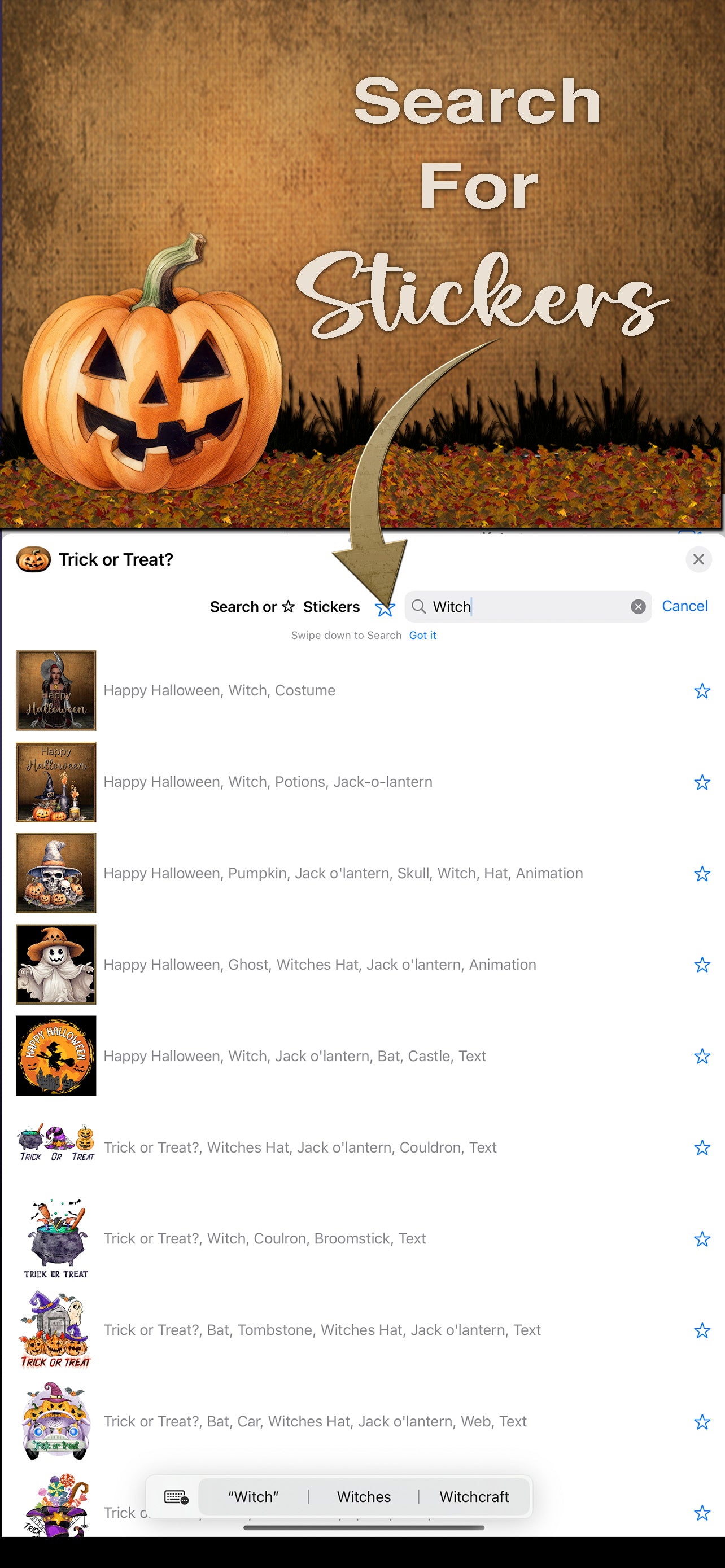 Trick or Treat? Stickers For iMessage - Download For FREE More Than Charms Digital