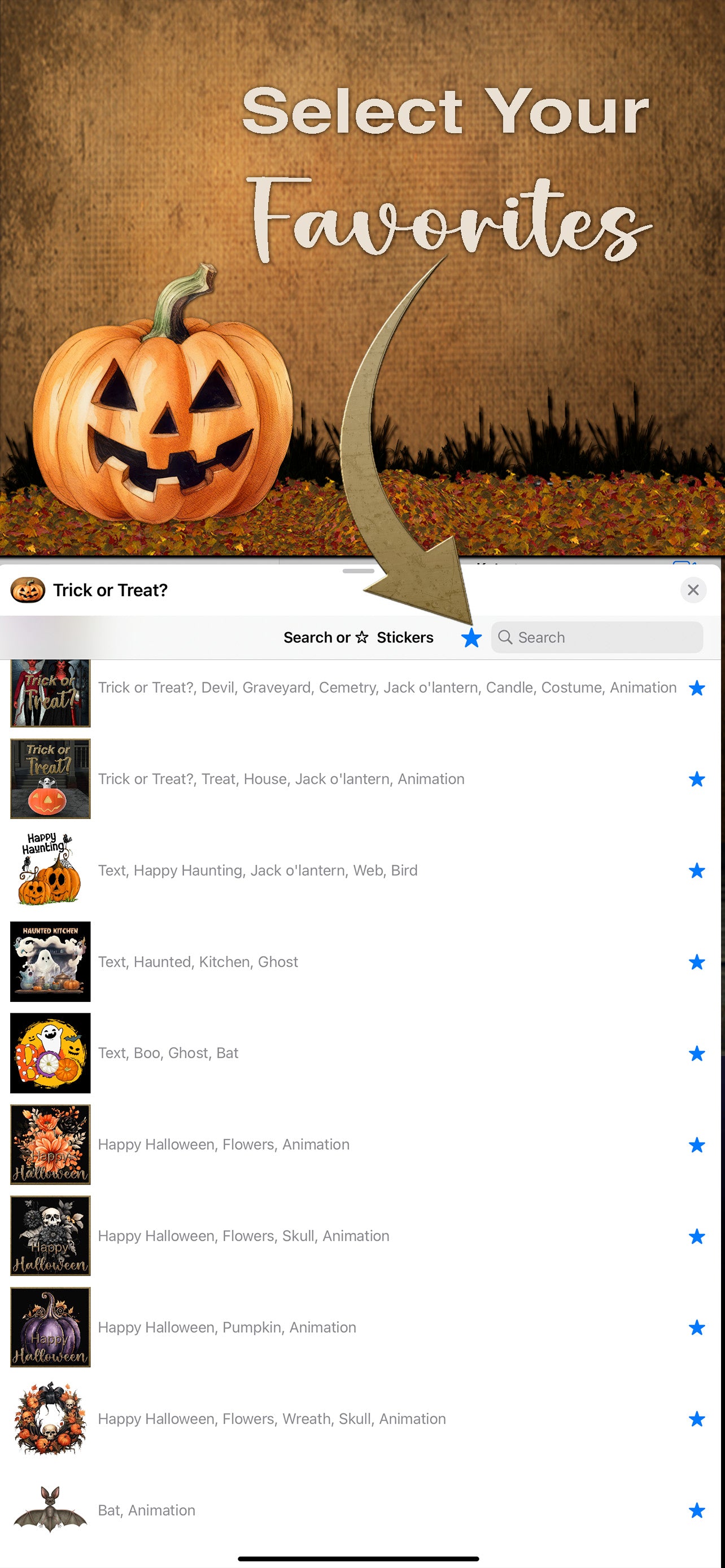 Trick or Treat? Stickers For iMessage - Download For FREE More Than Charms Digital
