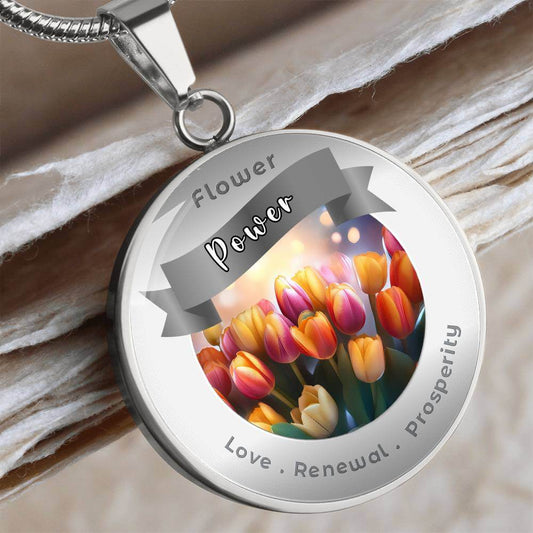 Tulip - Charm Necklace - This Luxury Charm Necklace is more than just an accessory — it’s a soulful expression of your journey, dreams, and intentions. Designed with meaning, each charm carries powerful affirmation words, images, or symbols that speak to
