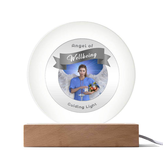 Radiant LED Light - Angel - Wellbeing - This Radiant LED Night Light is more than just a decorative accent — it’s a glowing reflection of your journey, dreams, and intentions. Thoughtfully designed to inspire, it features powerful affirmations, sacred sym