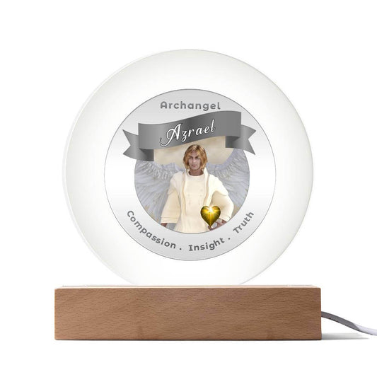 Radiant LED Light - Archangel Azrael - This Radiant LED Night Light is more than just a decorative accent — it’s a glowing reflection of your journey, dreams, and intentions. Thoughtfully designed to inspire, it features powerful affirmations, sacred symb