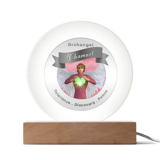 Radiant LED Light - Archangel Chamuel - This Radiant LED Night Light is more than just a decorative accent — it’s a glowing reflection of your journey, dreams, and intentions. Thoughtfully designed to inspire, it features powerful affirmations, sacred sym