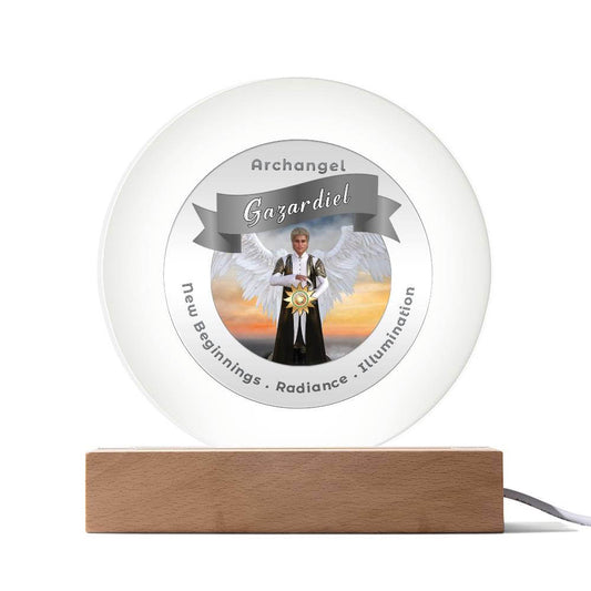 Radiant LED Light - Archangel Gazadiel - This Radiant LED Night Light is more than just a decorative accent — it’s a glowing reflection of your journey, dreams, and intentions. Thoughtfully designed to inspire, it features powerful affirmations, sacred sy
