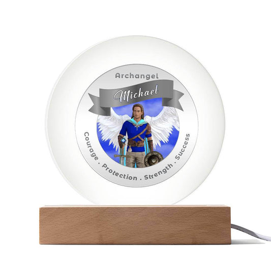Radiant LED Light - Archangel Michael - This Radiant LED Night Light is more than just a decorative accent — it’s a glowing reflection of your journey, dreams, and intentions. Thoughtfully designed to inspire, it features powerful affirmations, sacred sym