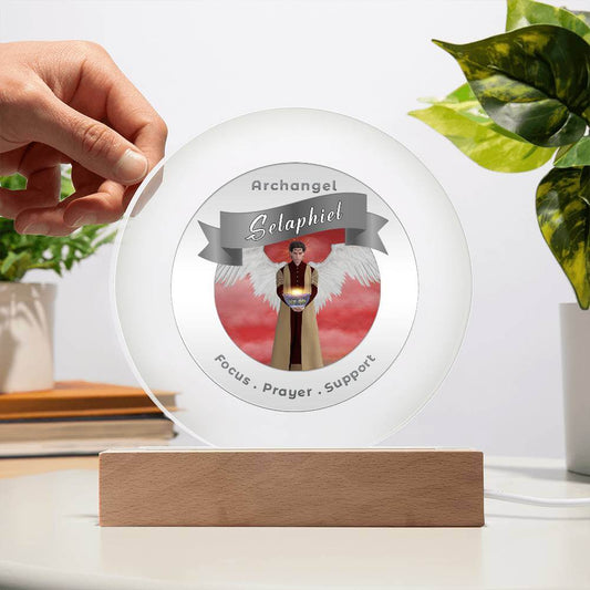 Radiant LED Light - Archangel Selaphiel - This Radiant LED Night Light is more than just a decorative accent — it’s a glowing reflection of your journey, dreams, and intentions. Thoughtfully designed to inspire, it features powerful affirmations, sacred s