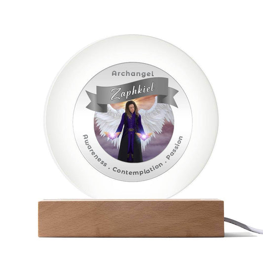 Radiant LED Light - Archangel Zaphkiel - This Radiant LED Night Light is more than just a decorative accent — it’s a glowing reflection of your journey, dreams, and intentions. Thoughtfully designed to inspire, it features powerful affirmations, sacred sy