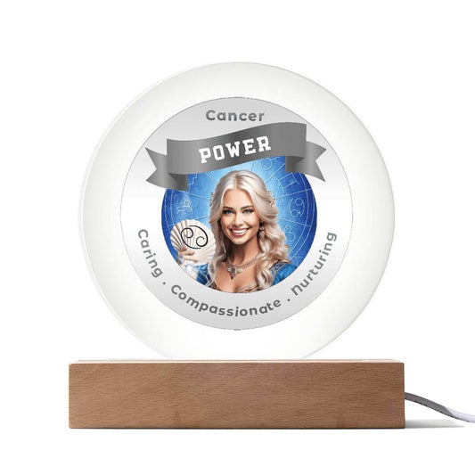 Radiant LED Light - Divine Feminine Cancer - This Radiant LED Night Light is more than just a decorative accent — it’s a glowing reflection of your journey, dreams, and intentions. Thoughtfully designed to inspire, it features powerful affirmations, sacre