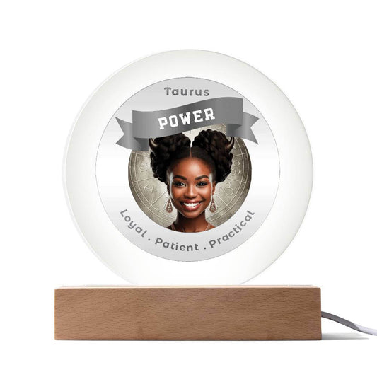Radiant LED Light - Divine Feminine Taurus - This Radiant LED Night Light is more than just a decorative accent — it’s a glowing reflection of your journey, dreams, and intentions. Thoughtfully designed to inspire, it features powerful affirmations, sacre
