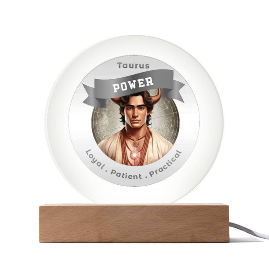 Radiant LED Light - Divine Masculine Taurus - This Radiant LED Night Light is more than just a decorative accent — it’s a glowing reflection of your journey, dreams, and intentions. Thoughtfully designed to inspire, it features powerful affirmations, sacr