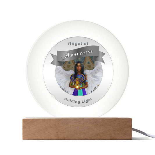 Radiant LED Light -Guardian Angel - Awareness - This Radiant LED Night Light is more than just a decorative accent — it’s a glowing reflection of your journey, dreams, and intentions. Thoughtfully designed to inspire, it features powerful affirmations, sa