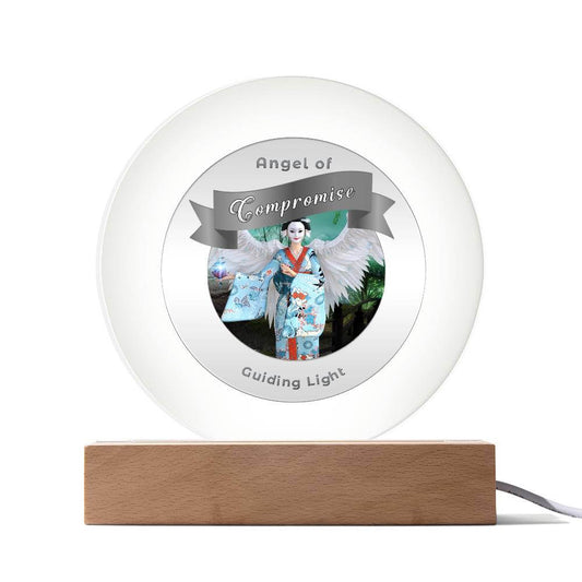 Radiant LED Light -Guardian Angel - Compromise - This Radiant LED Night Light is more than just a decorative accent — it’s a glowing reflection of your journey, dreams, and intentions. Thoughtfully designed to inspire, it features powerful affirmations, s