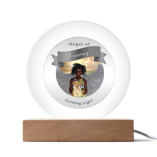 Radiant LED Light -Guardian Angel - Courage - This Radiant LED Night Light is more than just a decorative accent — it’s a glowing reflection of your journey, dreams, and intentions. Thoughtfully designed to inspire, it features powerful affirmations, sacr