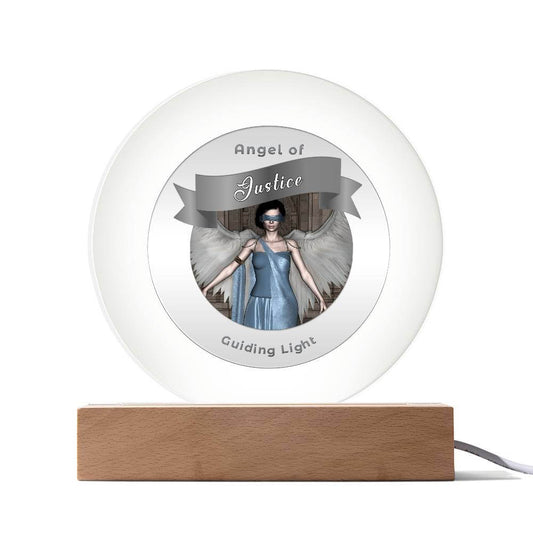 Radiant LED Light -Guardian Angel - Justice - This Radiant LED Night Light is more than just a decorative accent — it’s a glowing reflection of your journey, dreams, and intentions. Thoughtfully designed to inspire, it features powerful affirmations, sacr