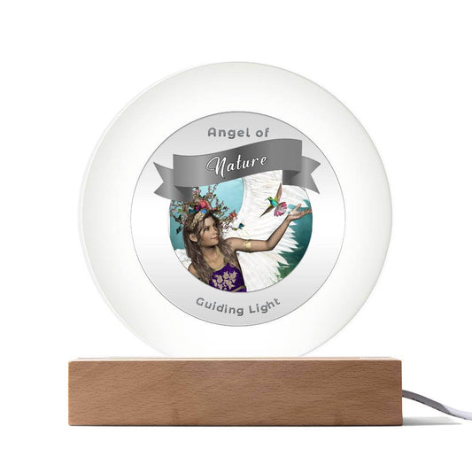 Radiant LED Light -Guardian Angel - Nature - This Radiant LED Night Light is more than just a decorative accent — it’s a glowing reflection of your journey, dreams, and intentions. Thoughtfully designed to inspire, it features powerful affirmations, sacre
