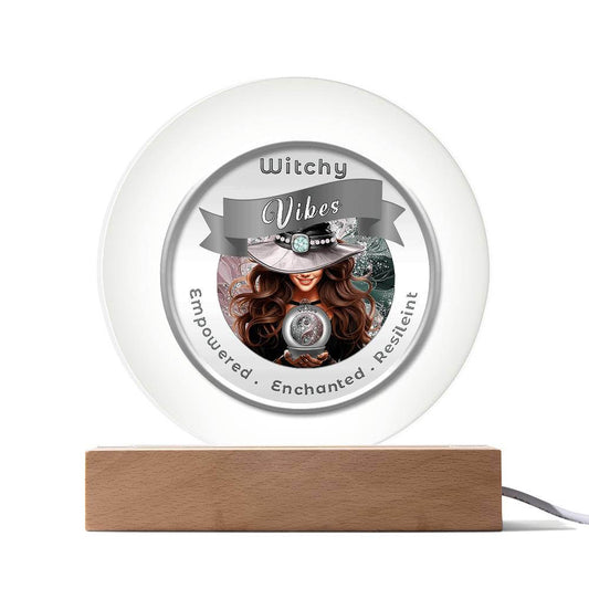 Radiant LED Light - Witchy Vibes - Brown - This Radiant LED Night Light is more than just a decorative accent — it’s a glowing reflection of your journey, dreams, and intentions. Thoughtfully designed to inspire, it features powerful affirmations, sacred