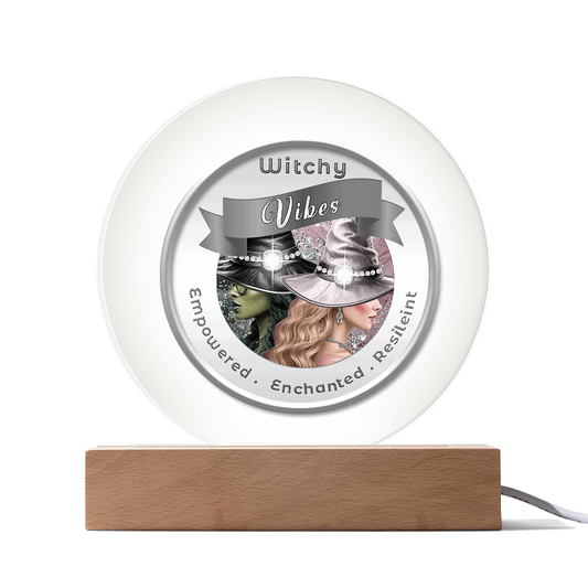 Radiant LED Light - Witchy Vibes - Wicked - This Radiant LED Night Light is more than just a decorative accent — it’s a glowing reflection of your journey, dreams, and intentions. Thoughtfully designed to inspire, it features powerful affirmations, sacred
