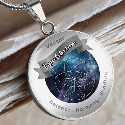 Vector Equilibrium - Balance Harmony Stability - Charm Necklace ShineOn Fulfillment