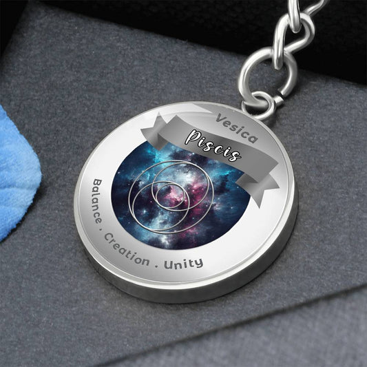 Vesica Piscis - Charm Keychain For Balance Creation Unity ShineOn Fulfillment