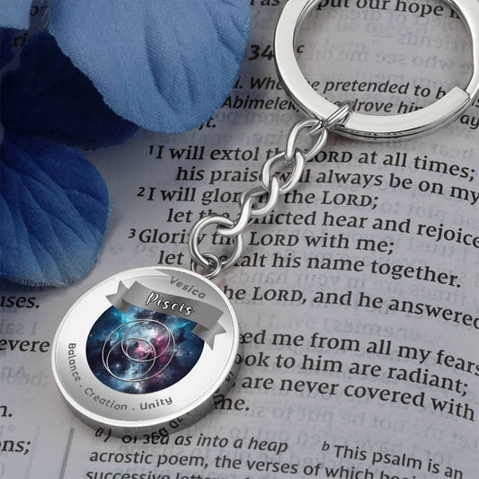 Vesica Piscis - Charm Keychain For Balance Creation Unity ShineOn Fulfillment