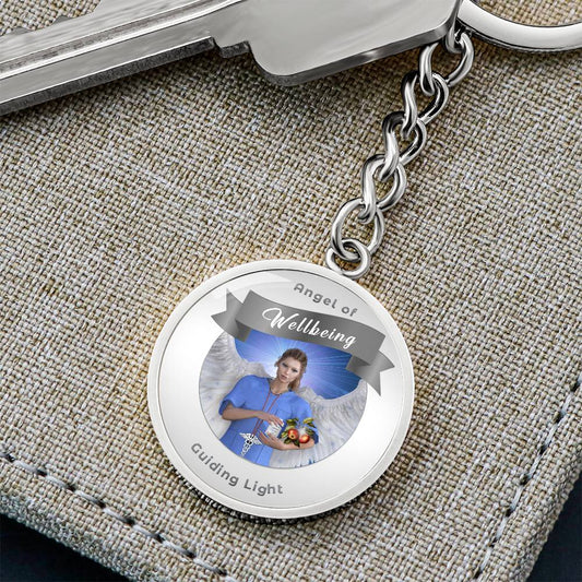 Wellbeing - Guardian Angel Charm Keychain ShineOn Fulfillment