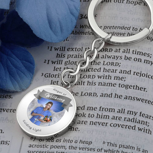 Wellbeing - Guardian Angel Charm Keychain ShineOn Fulfillment