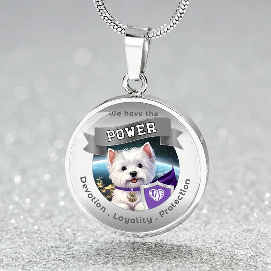 West Highland Terrier - Super Hero - Westie Dog Power Animal Charm Necklace ShineOn Fulfillment