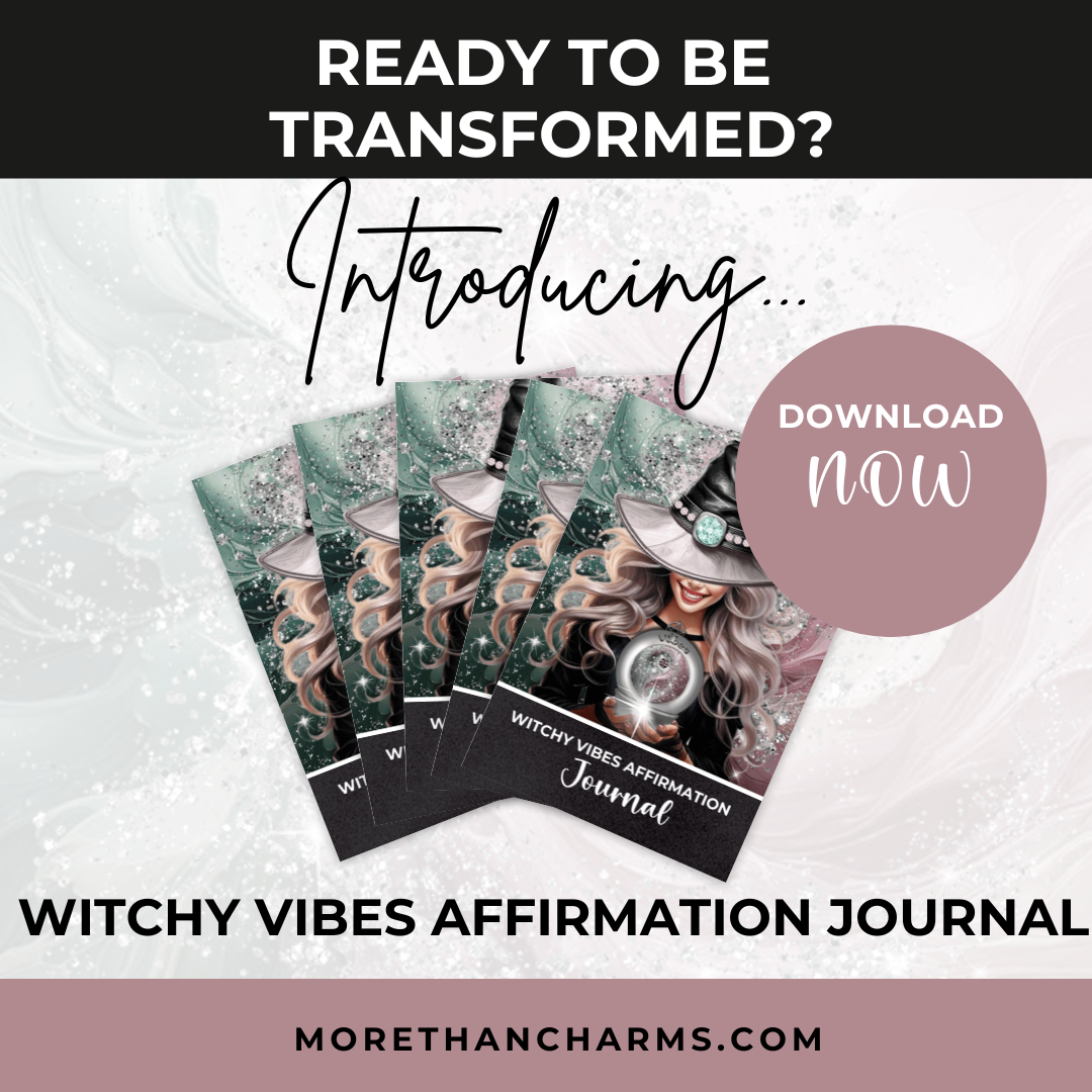 Witchy Vibes Charm Journal - Unlock the magic within and create a life filled with purpose, positivity, and power. 🌙✨ This enchanting journal is your sacred space to connect with your inner witch, embrace your creative energy, and manifest your desires.