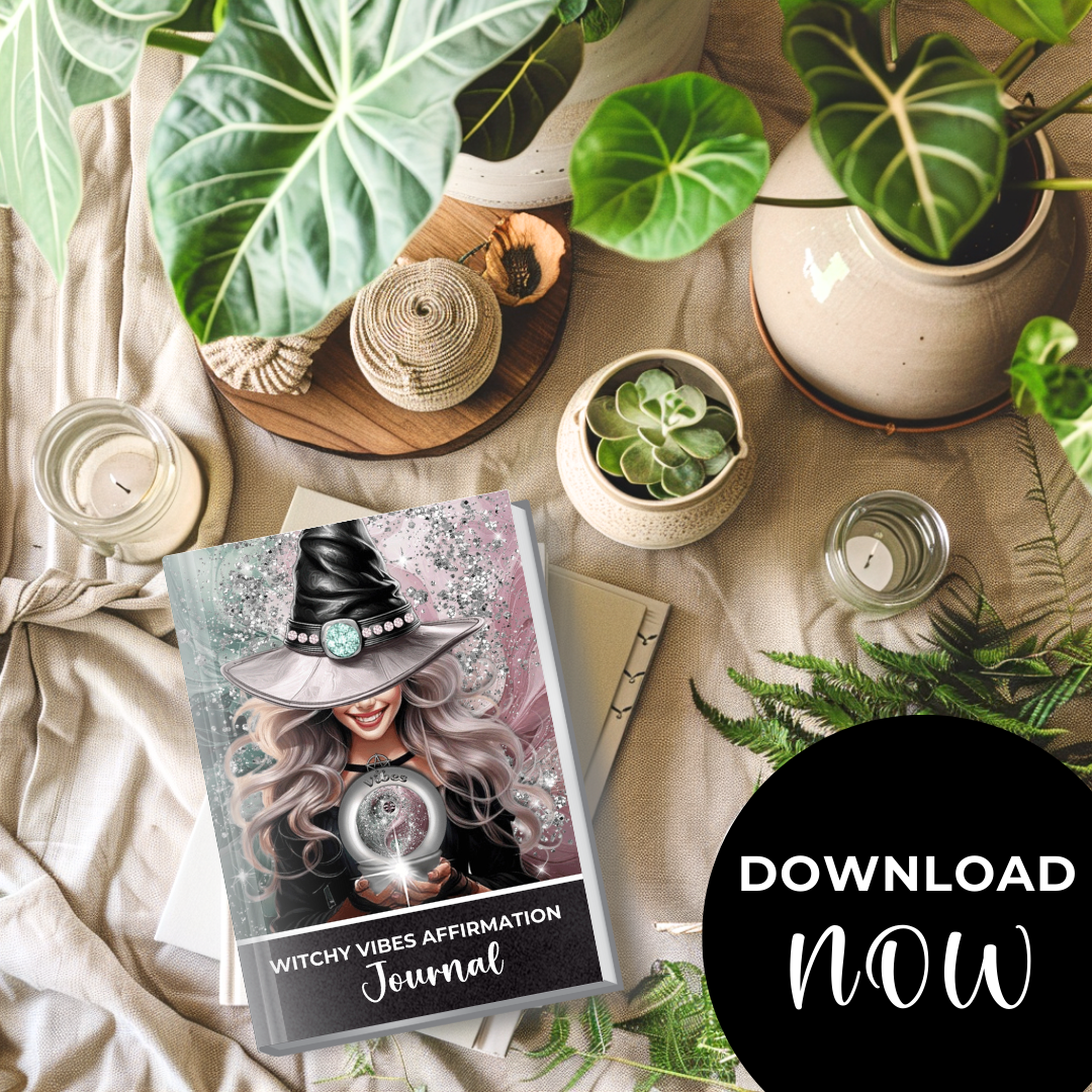 Witchy Vibes Charm Journal - Unlock the magic within and create a life filled with purpose, positivity, and power. 🌙✨ This enchanting journal is your sacred space to connect with your inner witch, embrace your creative energy, and manifest your desires.
