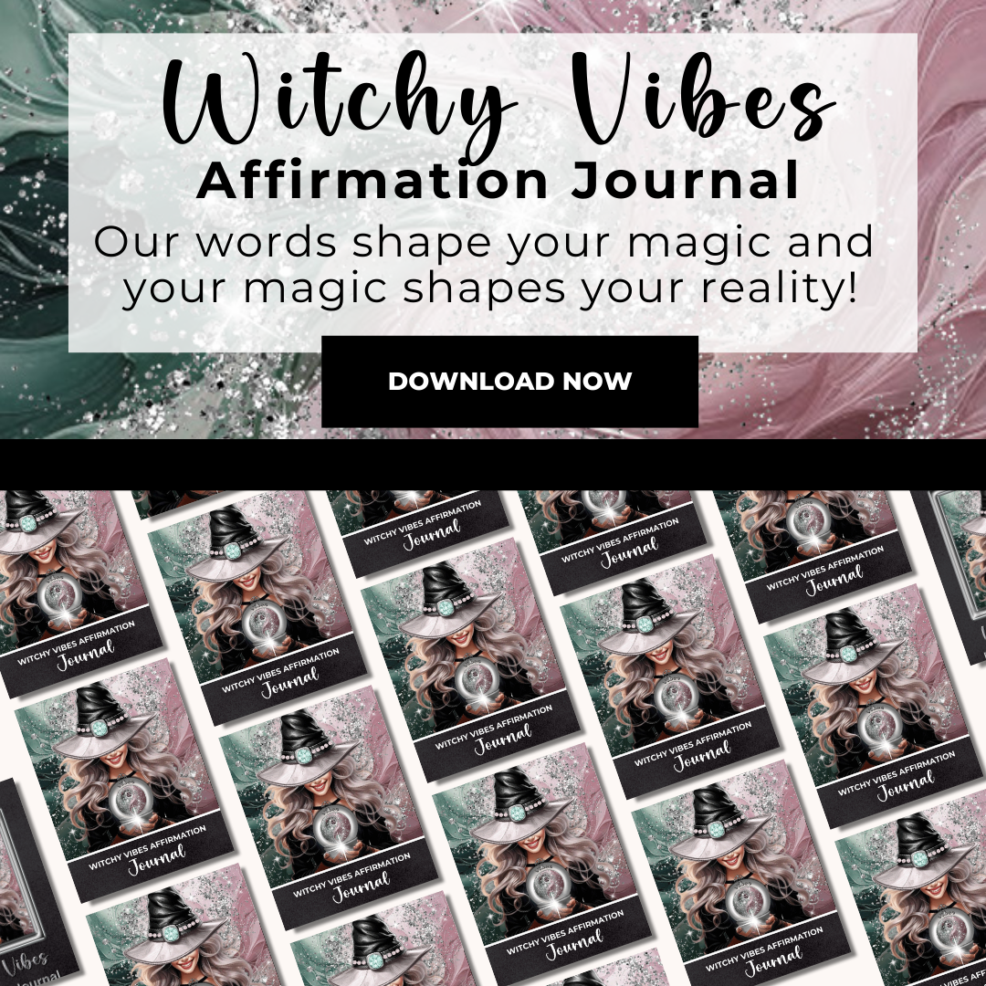 Witchy Vibes Charm Journal - Unlock the magic within and create a life filled with purpose, positivity, and power. 🌙✨ This enchanting journal is your sacred space to connect with your inner witch, embrace your creative energy, and manifest your desires.
