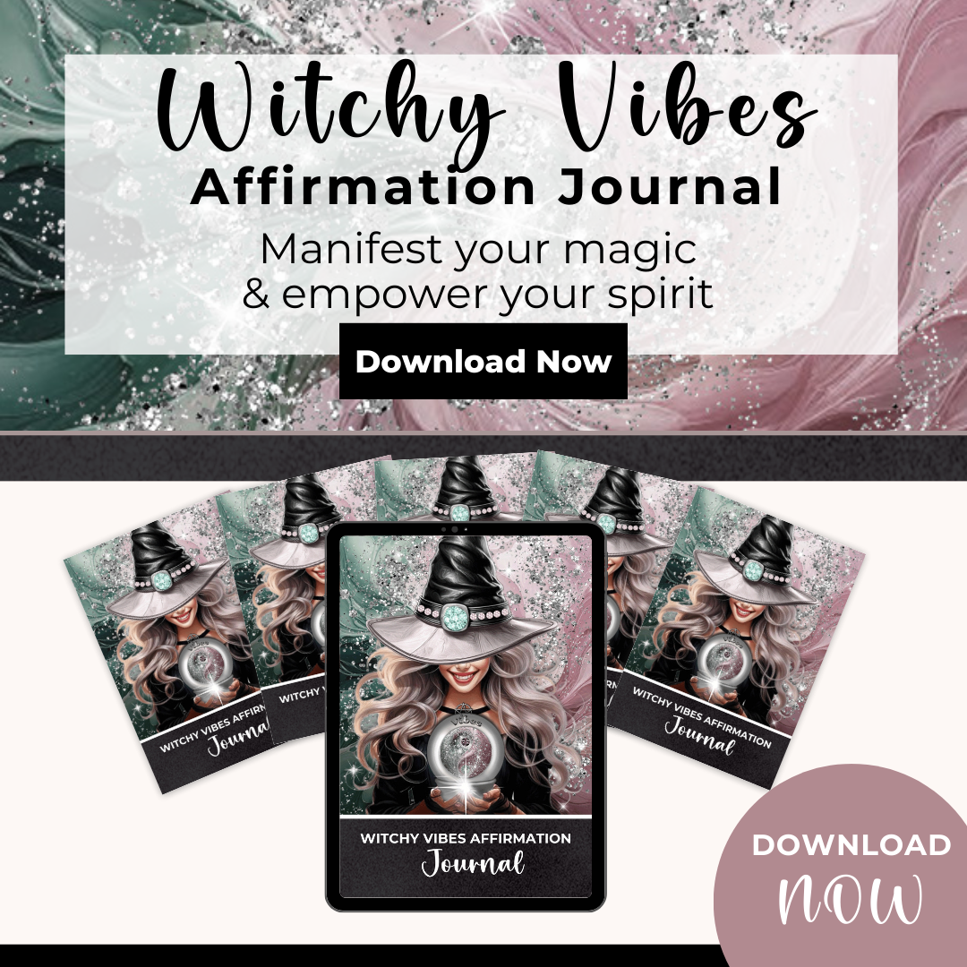 Witchy Vibes Charm Journal - Unlock the magic within and create a life filled with purpose, positivity, and power. 🌙✨ This enchanting journal is your sacred space to connect with your inner witch, embrace your creative energy, and manifest your desires.